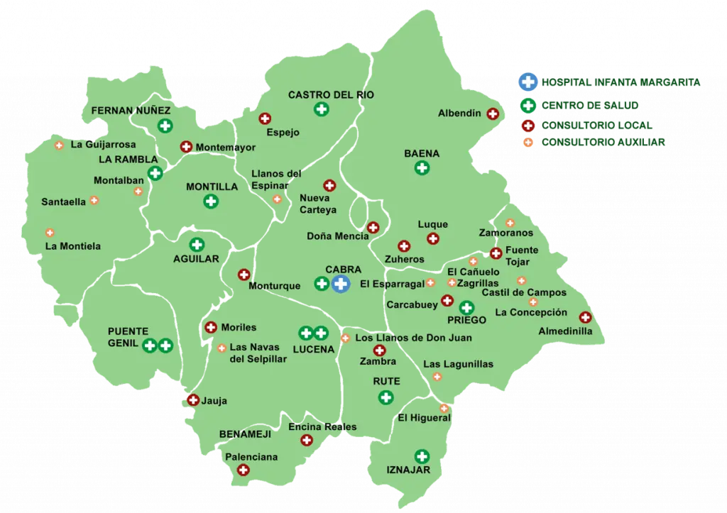 centro de salud cordoba - Cuántas áreas de Salud hay en Córdoba