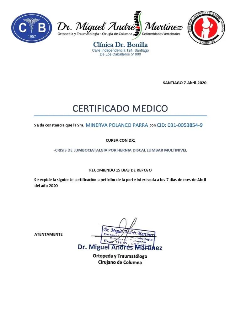 Certificado Médico por Lumbalgia: Duración de la Incapacidad - Cuántos días de incapacidad dan por una lumbalgia certificado médico por lumbalgia - Cuántos días de incapacidad dan por una lumbalgia